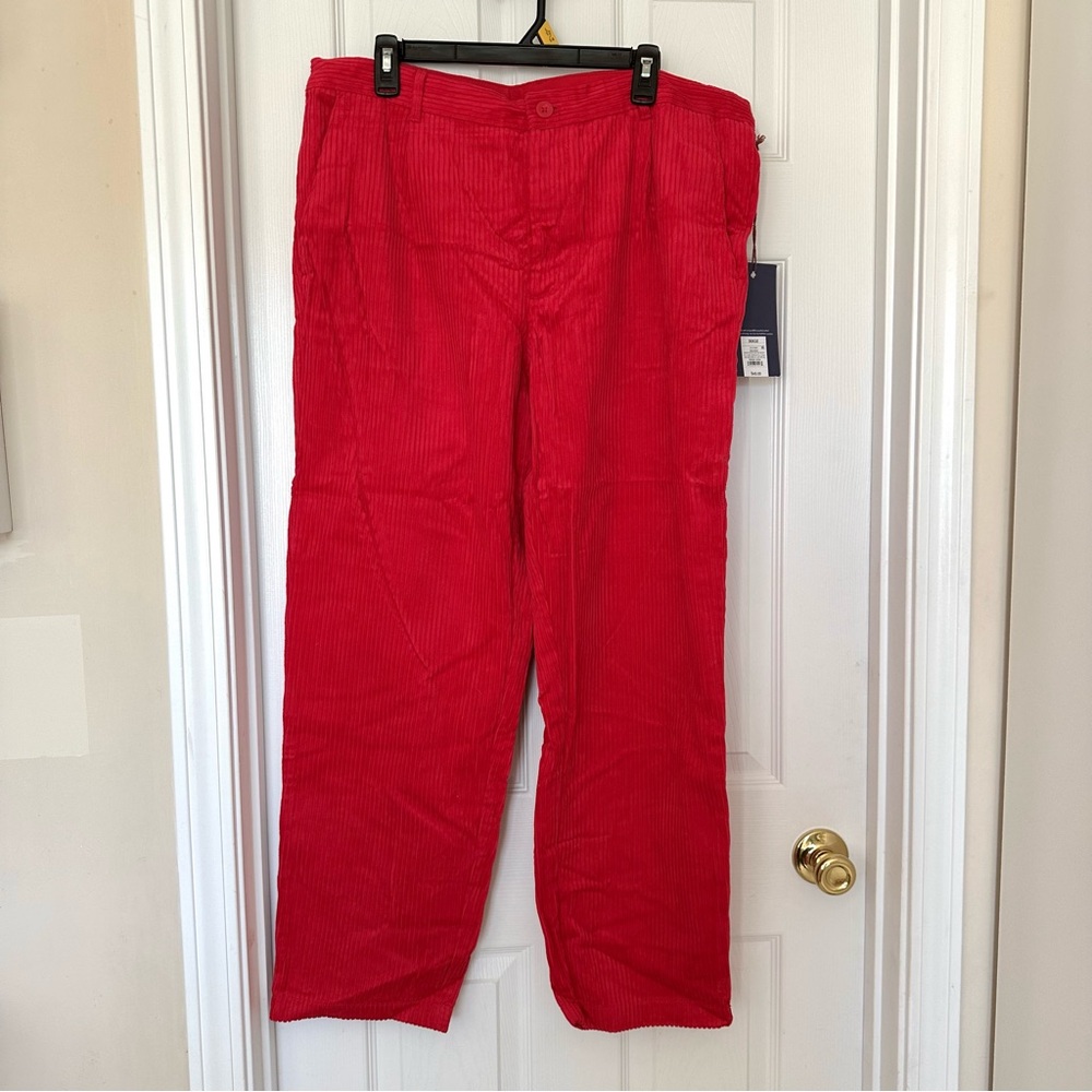 Rowing Blazers for Target Red Corduroy Straight Pants 38 x 32 New with Tags